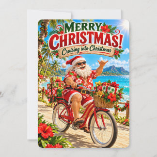 Santa’s fröhliche Abenteuer | In Richtung Weihnach Feiertagskarte