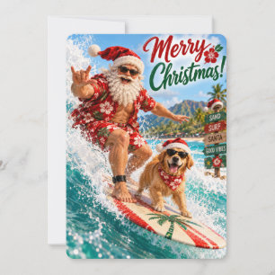 Santa’s fröhliche Abenteuer Strand-Modus aktivie Feiertagskarte