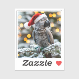 Santa’s kleiner afrikanischer Grauhelfer Aufkleber