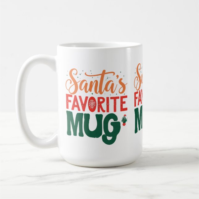 Santa’s Lieblings-Tasse - Klassisches Design mit 1 Kaffeetasse (Links)