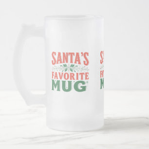 Santa’s Lieblings-Tasse - Mattiertes Glas 16 oz Mattglas Bierglas
