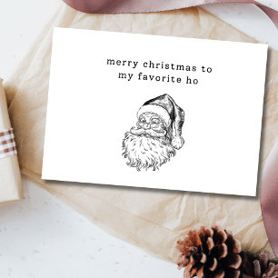 Santa’s Lieblings-Weihnachtskarte zum Totlachen  Postkarte