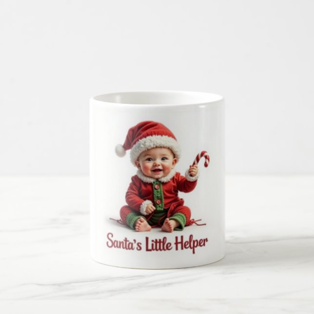 Santa’s Little Helper Mug – Cute Baby Christmas  Kaffeetasse (Mittel)
