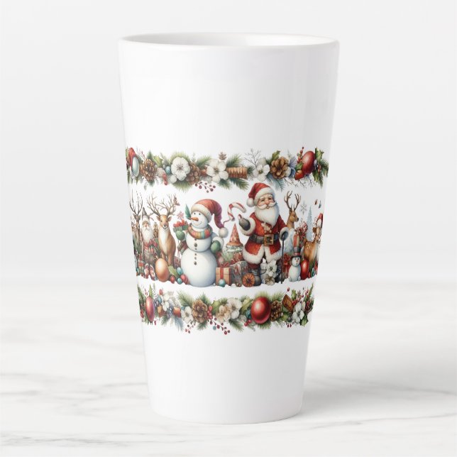 Santa’s Merry Band in Evergreen Splendor Milchtasse (Vorderseite)