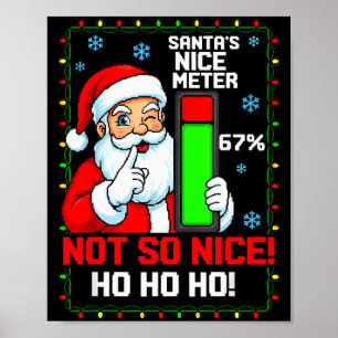 Santa’s Nice-Messer 67 Prozent Lustiger Weihnachts Poster