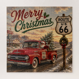 Santa’s Route 66 Weihnachts-Puzzle Puzzle