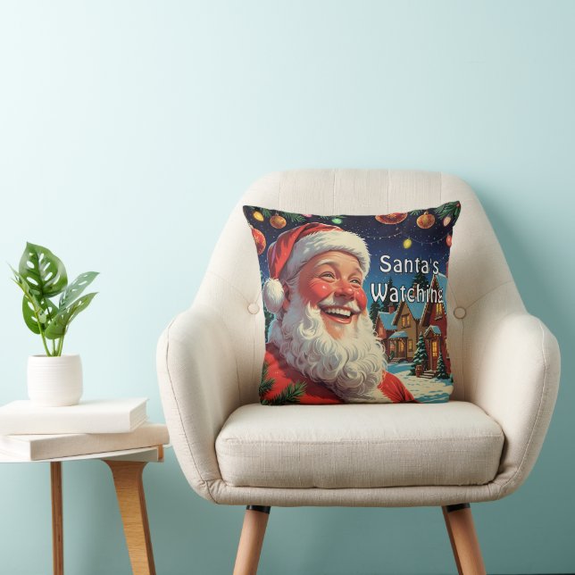 Santa’s Watching – Vintage ‘90s Christmas Kissen (Stuhl )