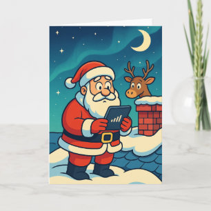 Santa’s Wi‑Fi-Suche Feiertagskarte