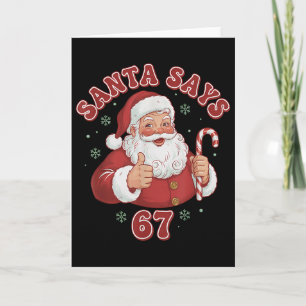 Santa sagt 67 lustige Retro-Weihnachts-Meme Karte