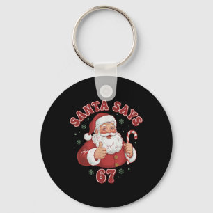 Santa sagt 67 lustige Retro-Weihnachts-Meme Schlüsselanhänger