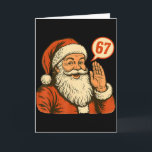 Santa sagt 6 7 Six Seven Gen Z Alpha Meme Slang Ch Karte<br><div class="desc">Santa sagt 6 7 Six Seven Gen Z Alpha Meme Slang Weihnachten</div>