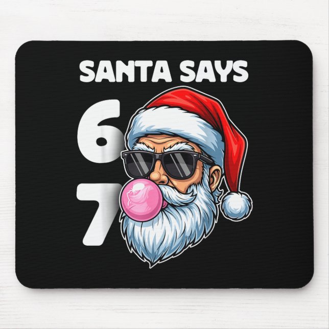 Santa sagt sechs sieben, 6 7 Gen Alpha Meme Slang  Mousepad (Vorne)