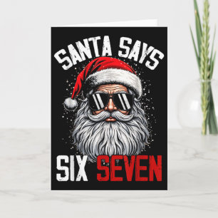 Santa sagt Six Seven 67 Gen Z Alpha Meme Slang Chr Karte