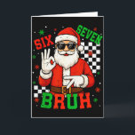 Santa sagt Six Seven 6 7 Gen Z Alpha Meme Bruh Chr Karte<br><div class="desc">Santa sagt Six Seven 6 7 Gen Z Alpha Meme Bruh Weihnachten</div>