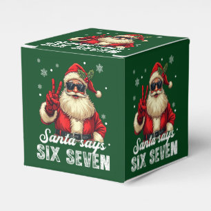 Santa sagt SIX SEVEN – Lustiger Weihnachts-Meme Geschenkschachtel