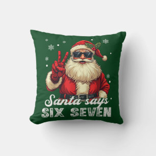 Santa sagt SIX SEVEN – Lustiger Weihnachts-Meme Kissen