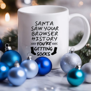 Santa sah Ihren Browser lustig Sarcastische Tass Tasse