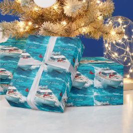 Santa Sailing – Tropical Christmas by the Sea Geschenkpapier