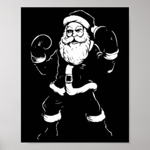 Santa Santa, Boxer Boxen Kickboxen Weihnachten Mar Poster