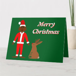 Santa Sasquatch und Jackalope Christmas Custom Karte