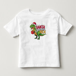 Santa saurus-rex fröhliche Weihnachtskinder Shirt