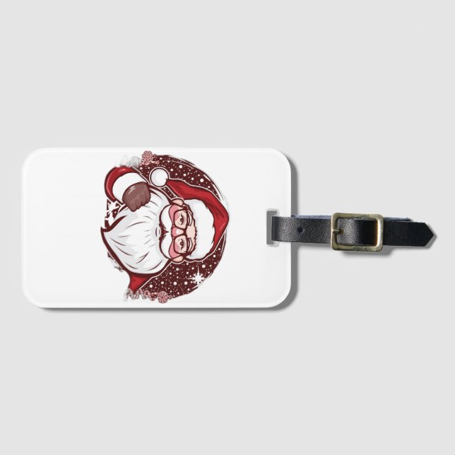 Santa saw my search history we are doomed gepäckanhänger (Vorderseite (Horizontal))