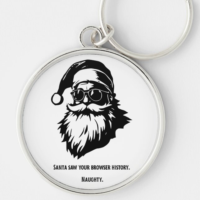 Santa saw your browser history - Keychain Schlüsselanhänger (Vorne)
