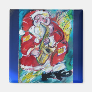 SANTA & SAX, CHRISTMAS-PARTY MAGNET