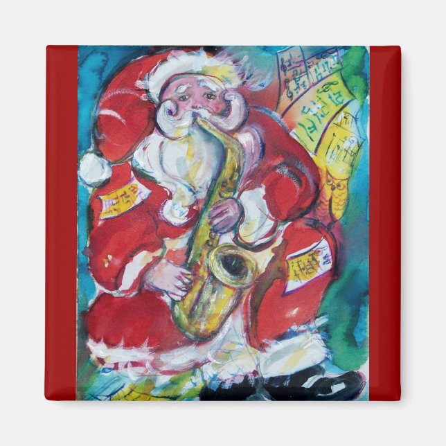 SANTA & SAX, CHRISTMAS-PARTY MAGNET (Vorne)