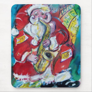 SANTA & SAX, CHRISTMAS-PARTY MOUSEPAD