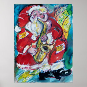 SANTA & SAX, WEIHNACHTSPARTY POSTER