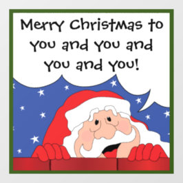 Santa Says Fensteraufkleber