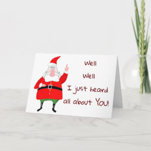 SANTA SAYS *SIE* SIND AUF DER NAUGHTLOS LISTE! FEIERTAGSKARTE