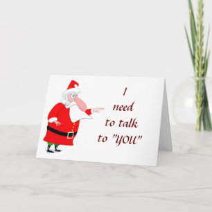 SANTA SAYS *SIE* SIND AUF DER NAUGHTLOS LISTE! FEIERTAGSKARTE