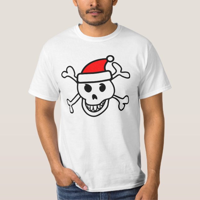 Santa-Schädel T-Shirt (Vorderseite)