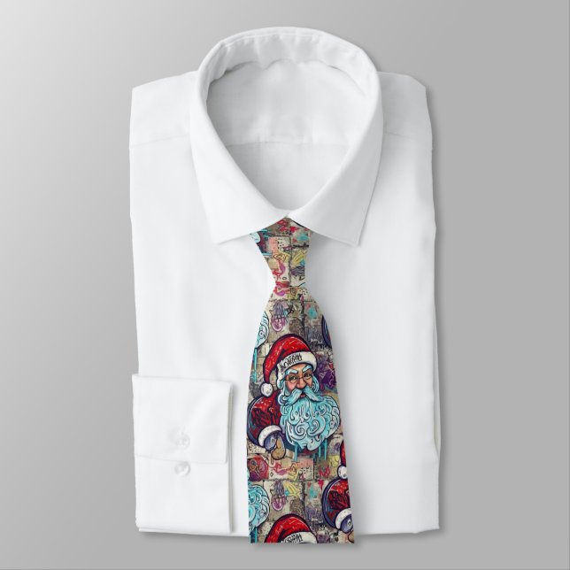 Santa-Schlips Krawatte (Gebunden)