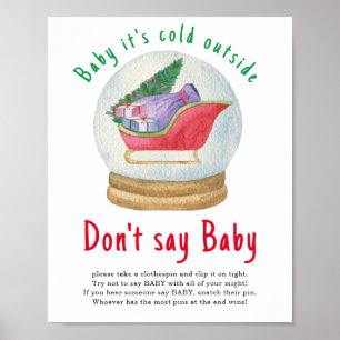 Santa-Schlitten - Sag nicht Baby Poster