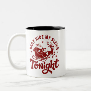 Santa-Schlitten-Sarkastischer-Weihnachts-Sarkasmus Zweifarbige Tasse
