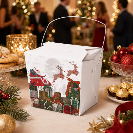 Santa-Schlitten und Rentiere Weihnachten Geschenkschachtel