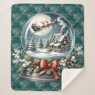 Santa-Schlittenfahrt im Schneekugel-Wunderland Sherpadecke
