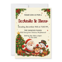 Santa Schneemann Cocktails und Frohsinn Weihnachts