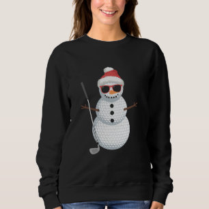 Santa Schneemann Golfball Weihnachten Golfer Gesch Sweatshirt
