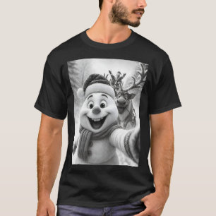 Santa Schneemann Rentier macht ein Selfie-Foto Chr T-Shirt