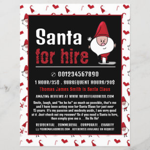 Santa & Schneemann, Santa Claus Unterhalter Werbun Flyer
