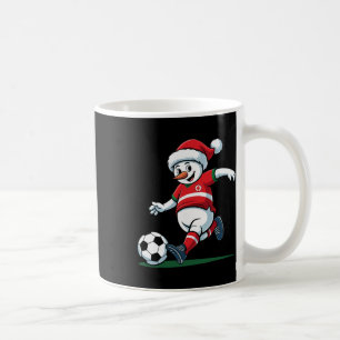 Santa Schneemann spielt Fußball Männer Frauen Weih Kaffeetasse