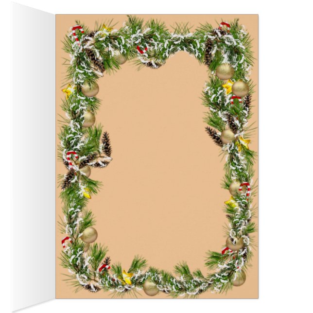 Santa & Schneemann Winterlandschaft – Festliche Fe (Innen (Rechts))