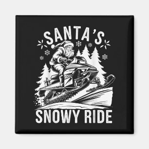 Santa Schneemobil fahren Schneemobilfahren Weihnac Magnet