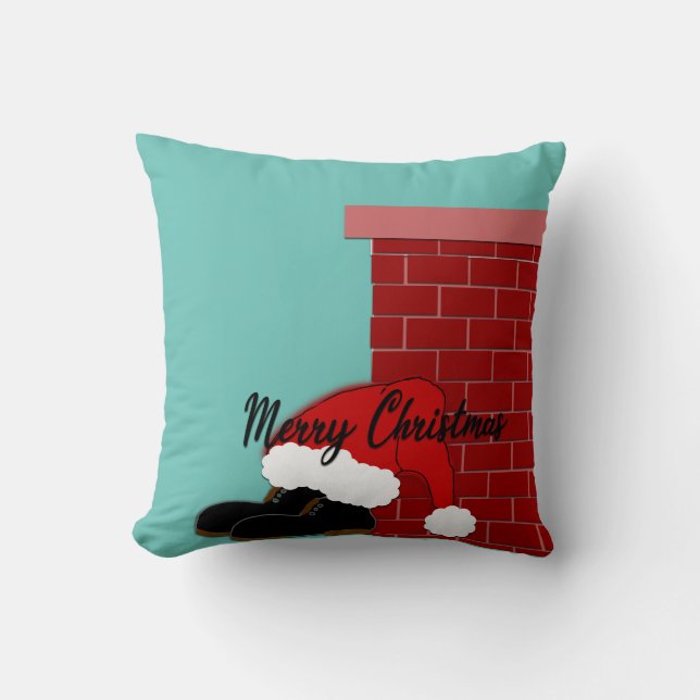 Santa-Schuhkamin Kissen (Vorderseite)