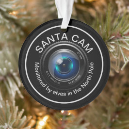 Santa Security Cam wird von Elfen überwacht Ornament