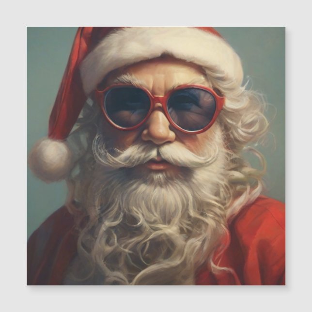 Santa Selfie! - Danke für die Milch & Kekse!! Magnetkarte (Vorderseite)